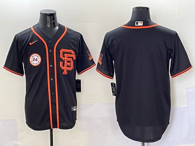 Men San Francisco Giants Blank Black Game 2025 Nike MLB Jersey style 4